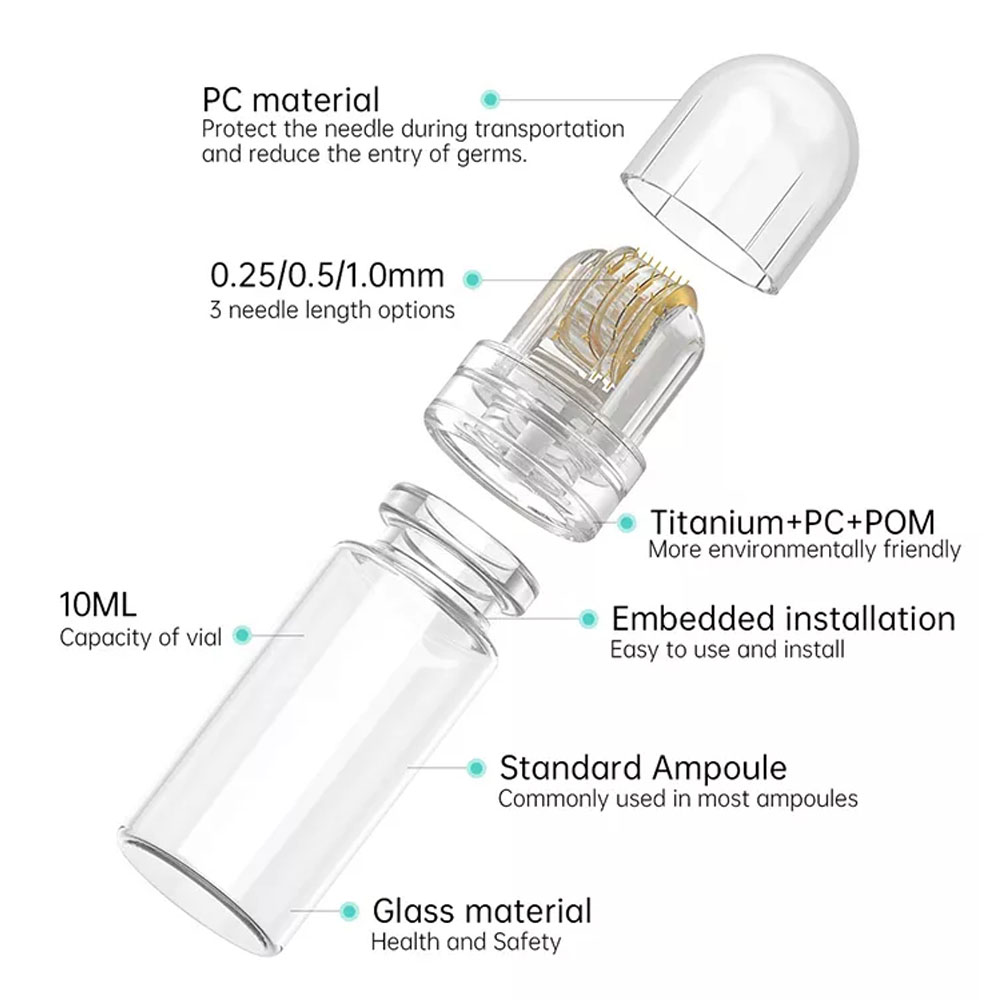 1 pz 64 pin titanio micro ago  - Derma Roller 0.25 recensione e prezzo