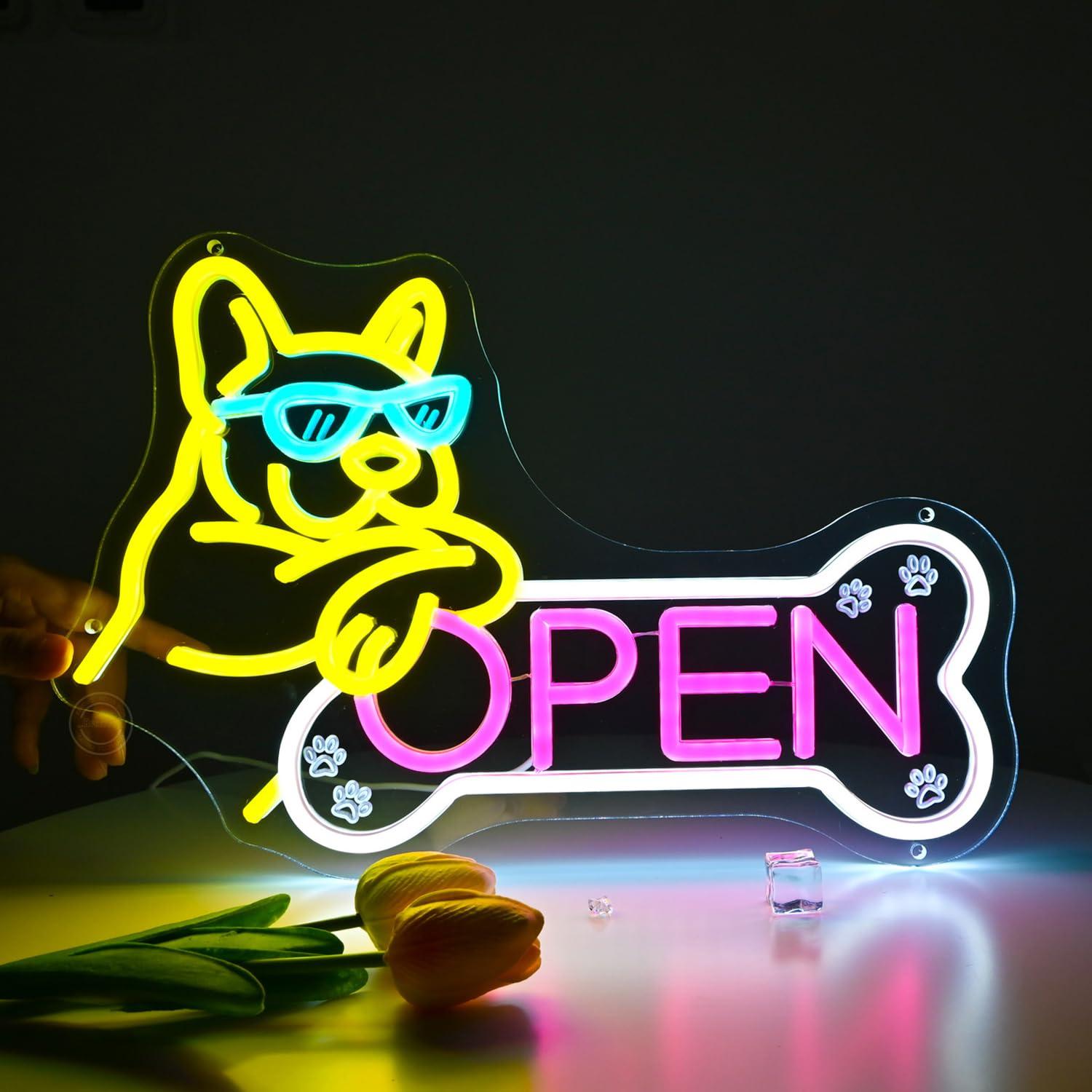 Insegna al Neon 'Pet Shop Open - Spa & Wellness Joule recensione e prezzo