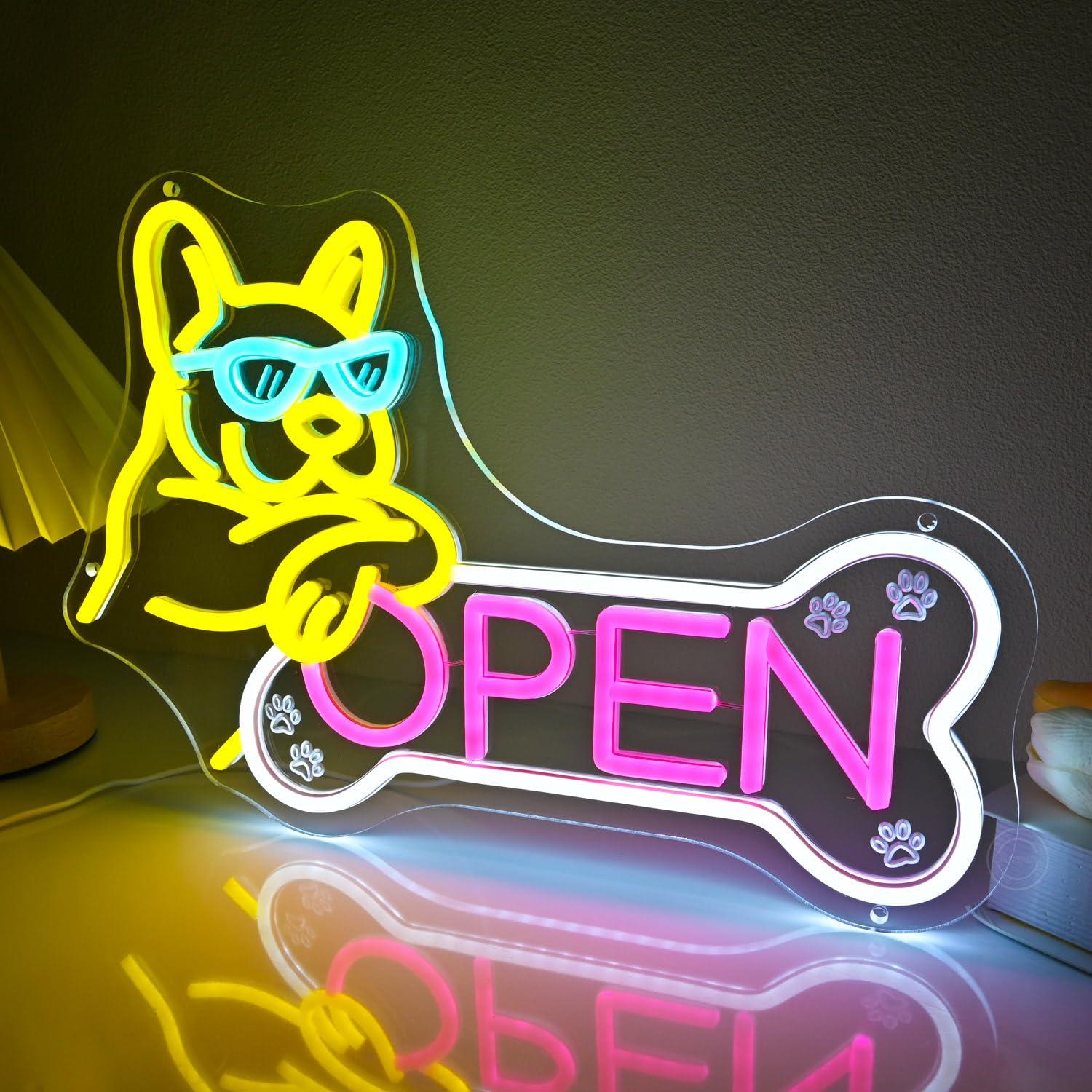 Insegna al Neon 'Pet Shop Open - Spa & Wellness Joule recensione e prezzo